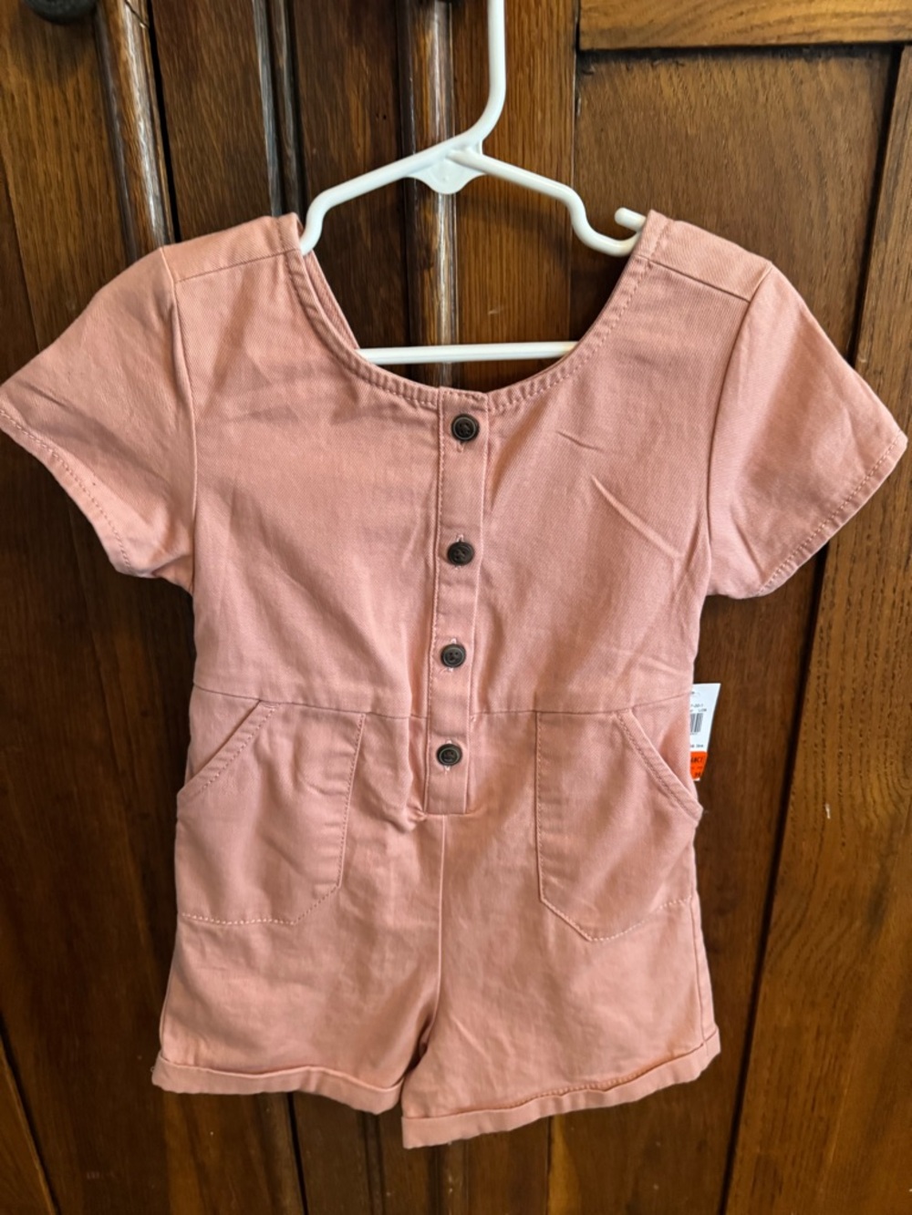 3T NWT Old Navy Kids’ Peach Short Romper with Button Front